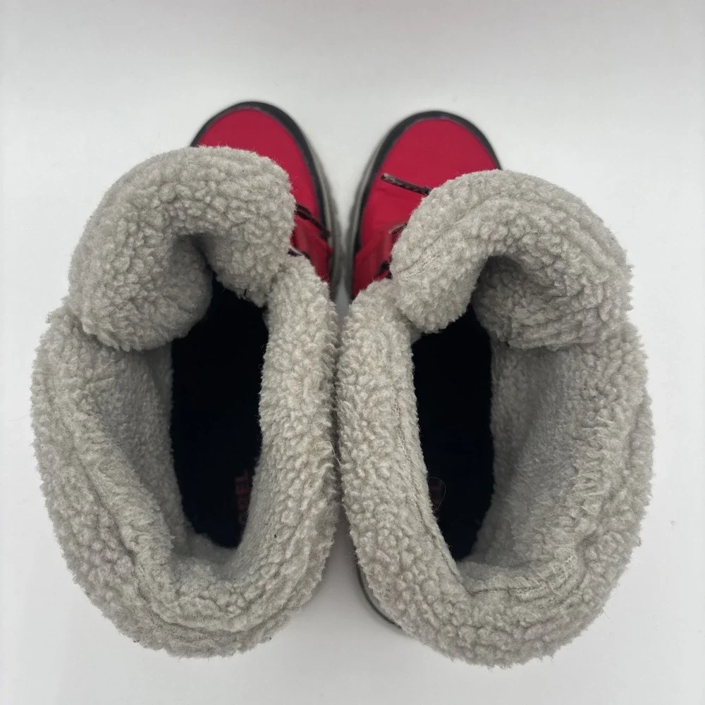Sorel Boots Carnival Red Outdoors Fleece Waterproof Winter Rain Snow Boots‎ 8